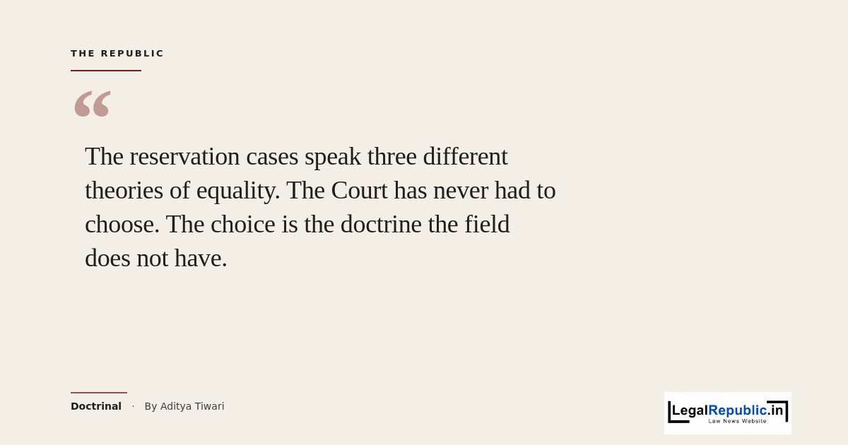 Reservation jurisprudence has no theory